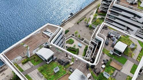 Beeindruckende Gemeinschafts-Dachterrasse zur gemeinschaftlichen Nutzung - 