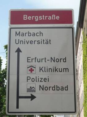 Wegweiser in der Bergstraße - 2 Zimmer Etagenwohnung in Erfurt