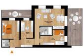 Grundriss - Etagenwohnung mit 94,90 m² in Freital / Saalhausen zur Miete