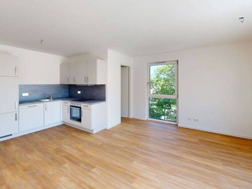 Ansicht II: Wohn- und Esszimmer mit offenem Küchenbereich - 3 Zimmer Etagenwohnung zur Miete in Villingen-Schwenningen