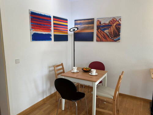 Wohnzimmer mit Esstisch - Etagenwohnung mit 52,50 m² in Potsdam zum Kaufen