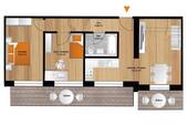 Grundriss - Etagenwohnung mit 76,60 m² in Freital / Saalhausen zur Miete