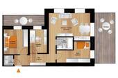 Grundriss - Terrassenwohnung mit 89,20 m² in Freital / Saalhausen zur Miete