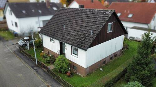 Luftbild - Vorderansicht - 3 Zimmer Einfamilienhaus in Zell unter Aichelberg