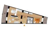 Grundriss - Etagenwohnung mit 65,70 m² in Freital / Saalhausen zur Miete
