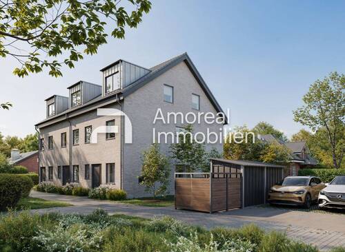 Visualisierung Außenansicht - Exklusiver Neubau - Moderne Townhäuser in familienfreundlicher Architektur