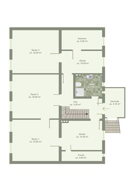 Erdgeschoss - 1 Zimmer Einfamilienhaus in Fredersdorf