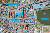 Luftbild - Vollvermietet* Wohn- und Geschäftshaus in Schwerins Einkaufsstraße 