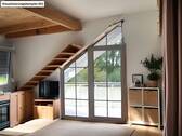 Wohnzimmer als Einrichtungsbeispiel (von KI erstellt) - 4 Zimmer Etagenwohnung zum Kaufen in Zell