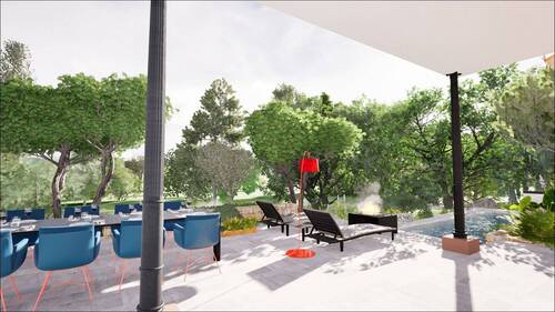 Visualisierung Terrassenbereich - 