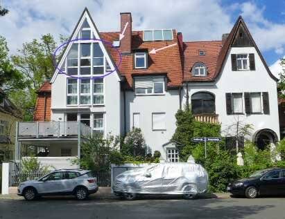 Silf2DG_Ansicht-_Sued - - reserv. bis 27.3.- 2 12 Zimmer DG-Whng im Maisonettenstil, 80m² und ca.10m² Studio, ohne Lift in Nbg-Mögeldorf (Ebensee), frei