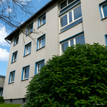 Frontansicht - Helle 3-Zi.-Wohnung mit Balkon und Fernsicht in W-Cronenberg