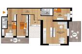 Grundriss - Etagenwohnung mit 126,80 m² in Freital / Saalhausen zur Miete