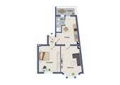 Grundriss 2.OG l - 2 Zimmer Etagenwohnung zur Miete in Gevelsberg