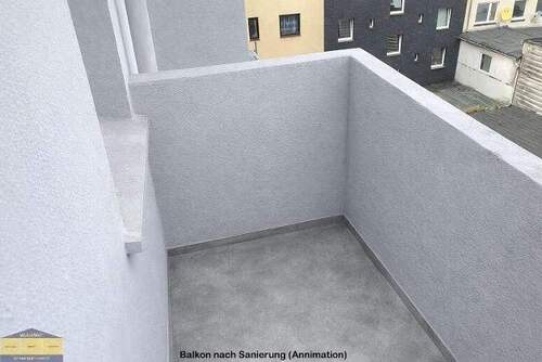 Balkon nach Sanierung (Annimation) - 