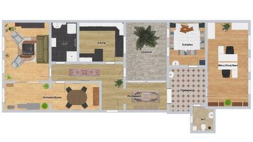 Grundriss - ZENTRAL WOHNEN! Charmante, sanierte 3 ZW (2. OG, leider ohne Balkon, ideal zum Wohnen und Arbeiten) mit Einbauküche in der südwestlichen Altstadt.