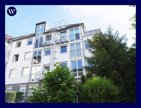 Rückansicht - !Senioren-Wohnung! Modernes, barrierefreies 2-Zi.-Apartment - helle Atmosphäre, Einbauküche, Aufzug