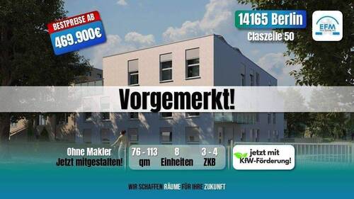 Übersicht - ++BESTPREIS++ NEUBAU 3 ZKB MIET-ENERGIESPAREND altersgerecht in begehrter Lage Berlin-Zehlendorf