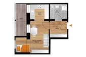 Grundriss - Etagenwohnung mit 40,80 m² in Freital / Saalhausen zur Miete