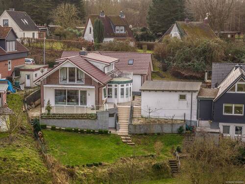 Blick von Sibbersdorfer Au auf die Gartenseite - 6 Zimmer Mehrfamilienhaus, Wohnhaus in Eutin / Fissau