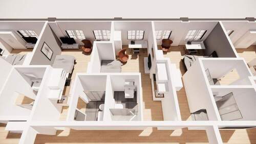 Animation Co-Living-WG Wohnung - 