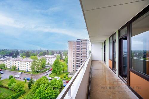 Balkon Blick Süd - 3 Zimmer Etagenwohnung zum Kaufen in München / Solln