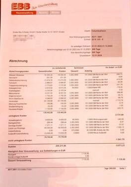 Abrechnung 2023 - 
