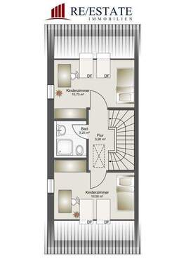 Zwei Schlafräume im Dachgeschoss - 