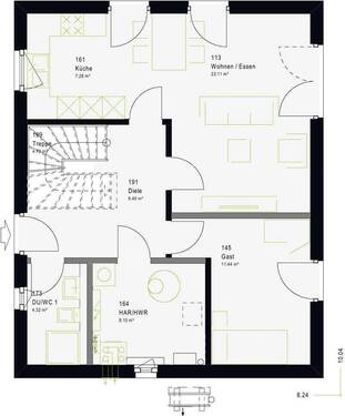 Erdgeschoss - 5 Zimmer Einfamilienhaus zum Kaufen in Großpösna