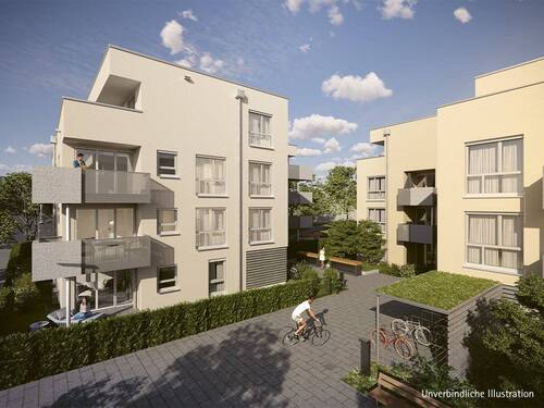 Unverbindliche Illustration Haus 1 und 2 - 4 Zimmer Etagenwohnung in Dornstadt
