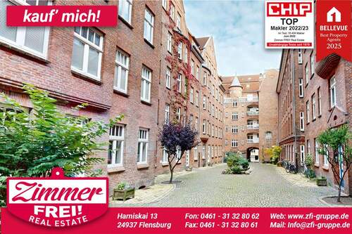 burghofkauf - frei lieferbare 2 Zimmer Wohnung im historischen Burghof von Flensburg
