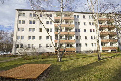 Ansicht hinten - Etagenwohnung mit 48,20 m&sup2; in Halle (Saale) zur Miete