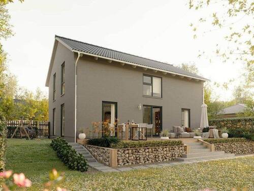 Gartenansicht - Zeitlos schön und familienfreundlich geplant