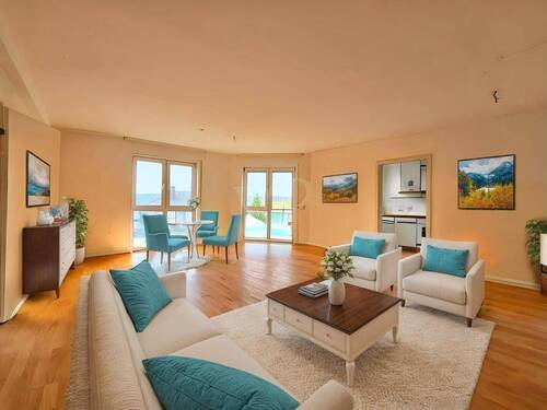 Beispielmöblierung Wohnzimmer - 3 Zimmer Etagenwohnung zum Kaufen in Usingen