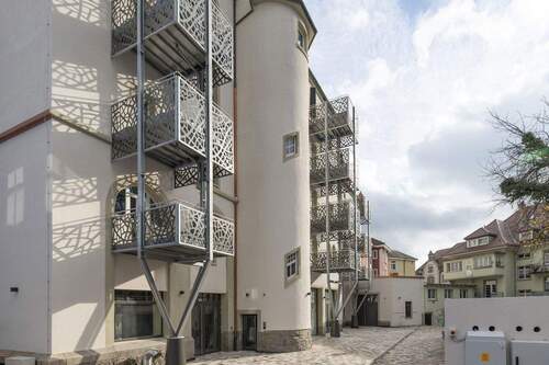 Sicht in den Innenhof - Etagenwohnung mit 53,80 m&sup2; in Waldshut-Tiengen zur Miete