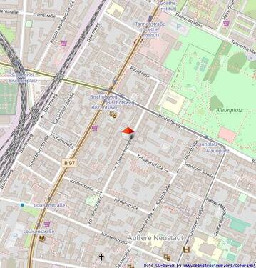 Lageplan - 2 Zimmer Etagenwohnung zur Miete in Dresden