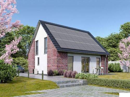 Flair-130-Teilverklinkerung-Garten-PV-WP - Maßgeschneidert nach Ihren Träumen: effizient. sicher. stressfrei.