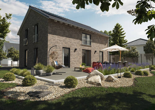 Landhaus-142-modern-Garten-Klinker-Kohle.jpg - Mehrfamilienhaus, Wohnhaus zum Kaufen in Geldern