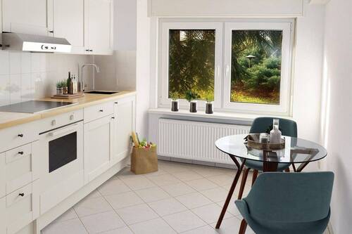 Küche, Raumstil optimiert - 1 Zimmer Etagenwohnung zum Kaufen in Karlsruhe