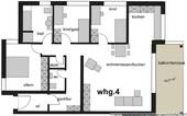 Grundriss - 4 Zimmer Etagenwohnung in Aalen