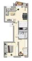 Grundriss - 3 Zimmer Etagenwohnung in Ohrdruf