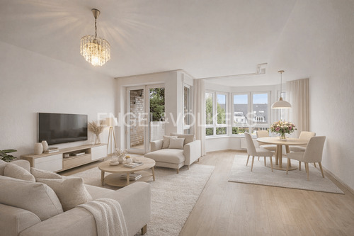 Wohnzimmer KI generiert - Etagenwohnung mit 64,90 m&sup2; in Norderstedt zum Kaufen