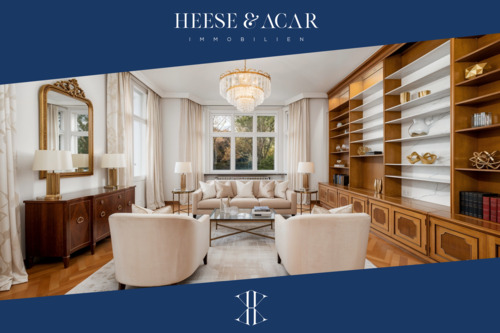 Mobiliar virtuell hinzugefügt - Ihr neues Zuhause am Dianasee: 3-Zimmer-Altbauwohnung mit Garage in bester Grunewald-Lage.