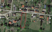 Luftbild Mittelhof Grundstück markiert (Quelle Google Maps) - Baugrundstück mit positiver Bauvoranfrage in idyllischer Dorflage am Rande der Mecklenburgischen Seenplatte