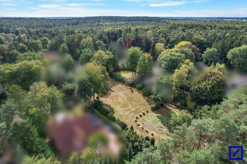 Luftbild 1 - Großzügiges Baugrundstück in der Waldsiedlung Stuhr-Fahrenhorst: 2.676 m² für individuelle Wohnträume im Grünen
