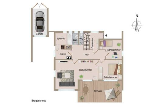 Erdgeschoss nicht maßstabsgetreu - 