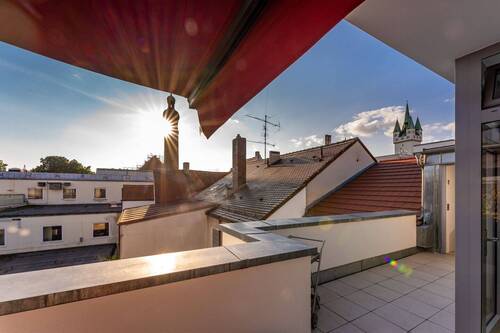 Stadthaus Straubing Ausblick Dachterrasse II - 