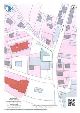 BA Lageplan markiert - Grundstück in Viechtach