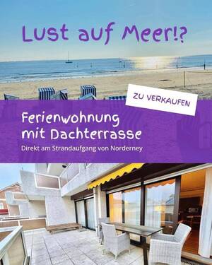 Balkon - Ihre FeWo direkt am STRANDAUFGANG - NORDERNEY