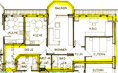 1. OG mitte_kleine Ansicht_markierte Wohnung - 3 Zimmer Etagenwohnung in Düren